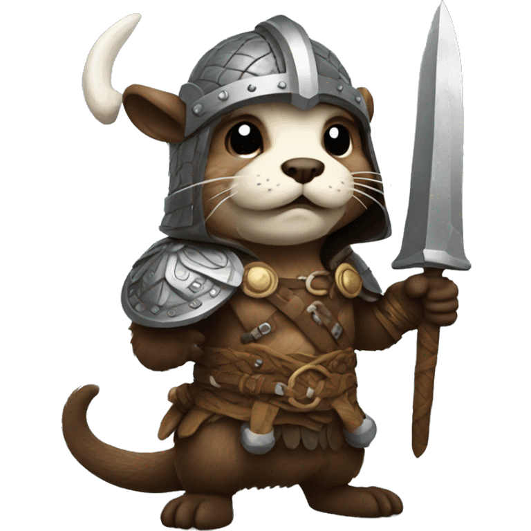 otter dressed as viking emoji