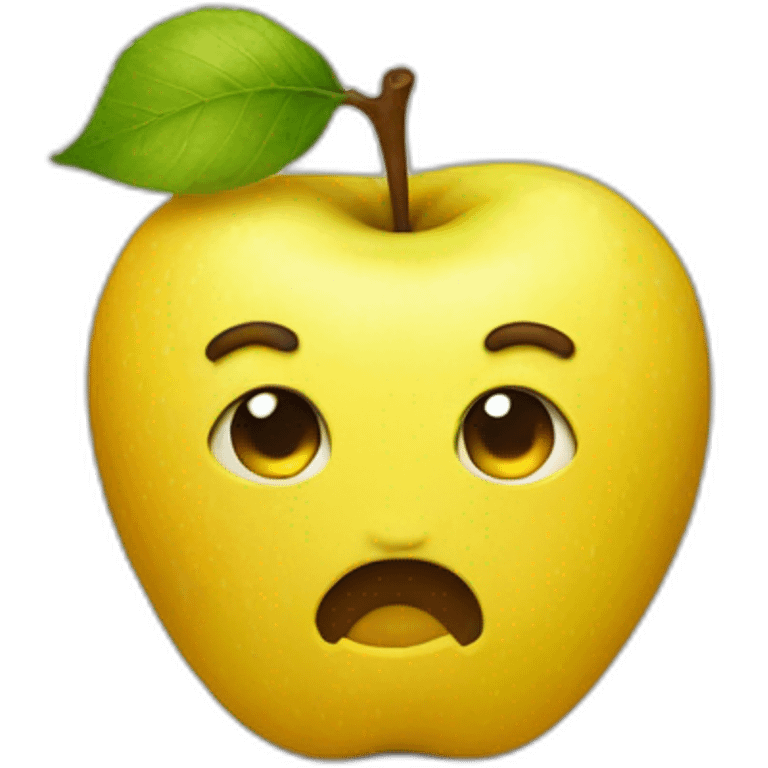 Yellow apple emoji