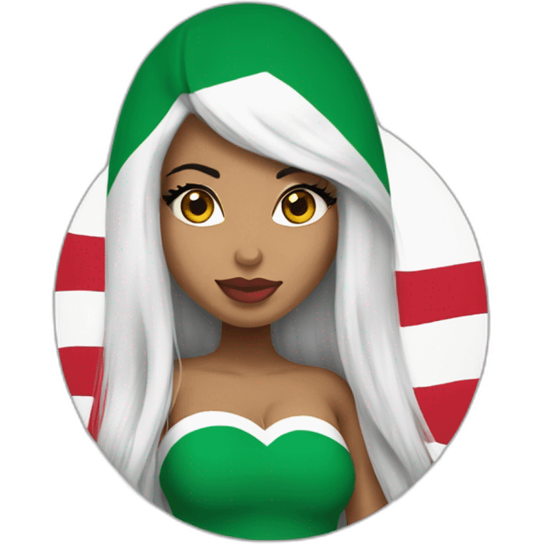 nicki minaj with algerian flag emoji