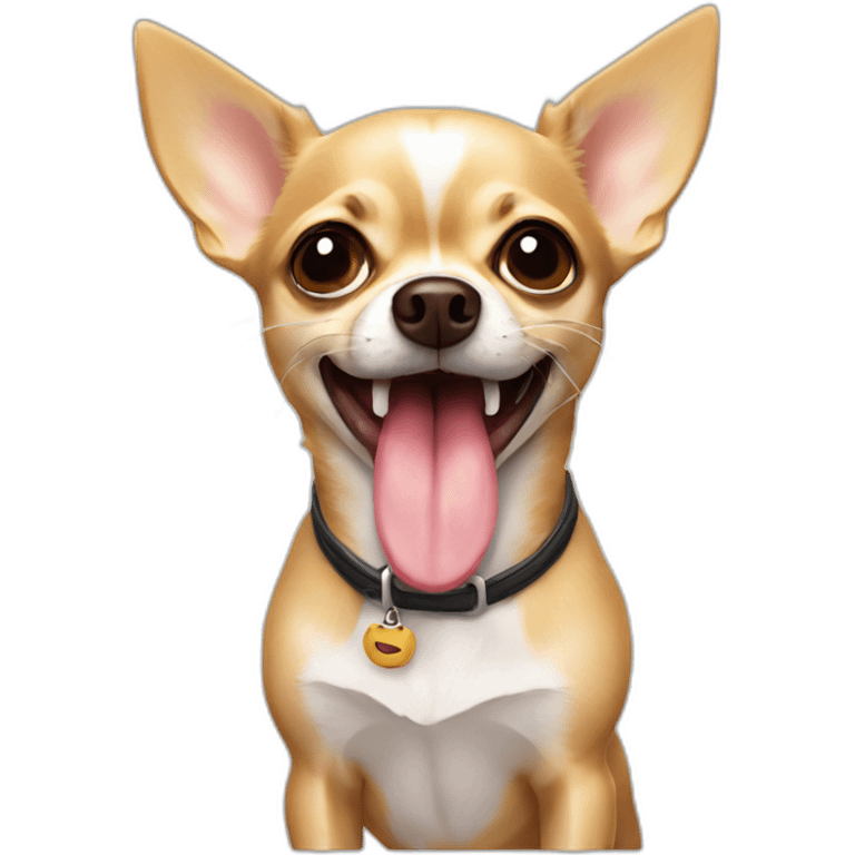 chihuahua tongue out emoji