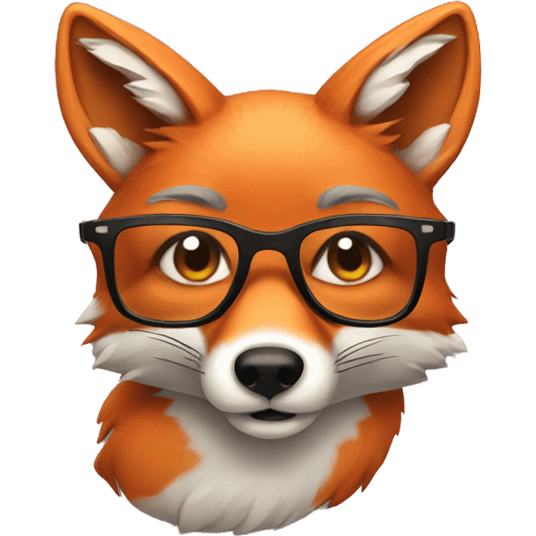 fox with glasses  emoji