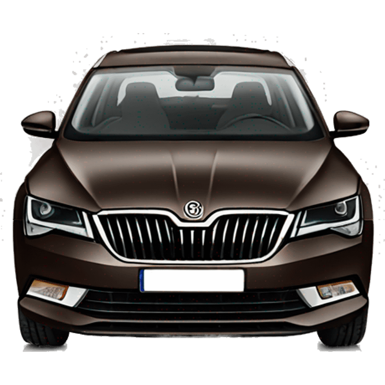 Dark brown skoda superb 2 emoji