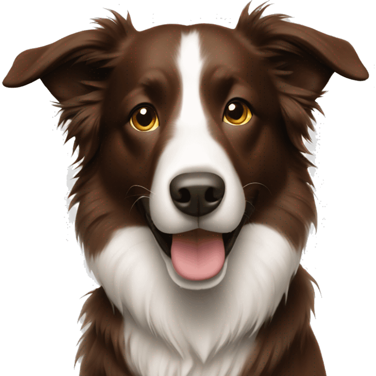 Brown border collie emoji