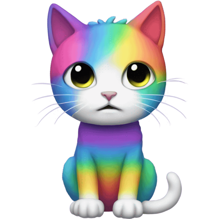 Emo rainbow cat emoji