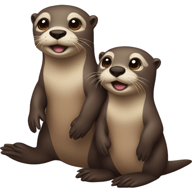 Two otters emoji