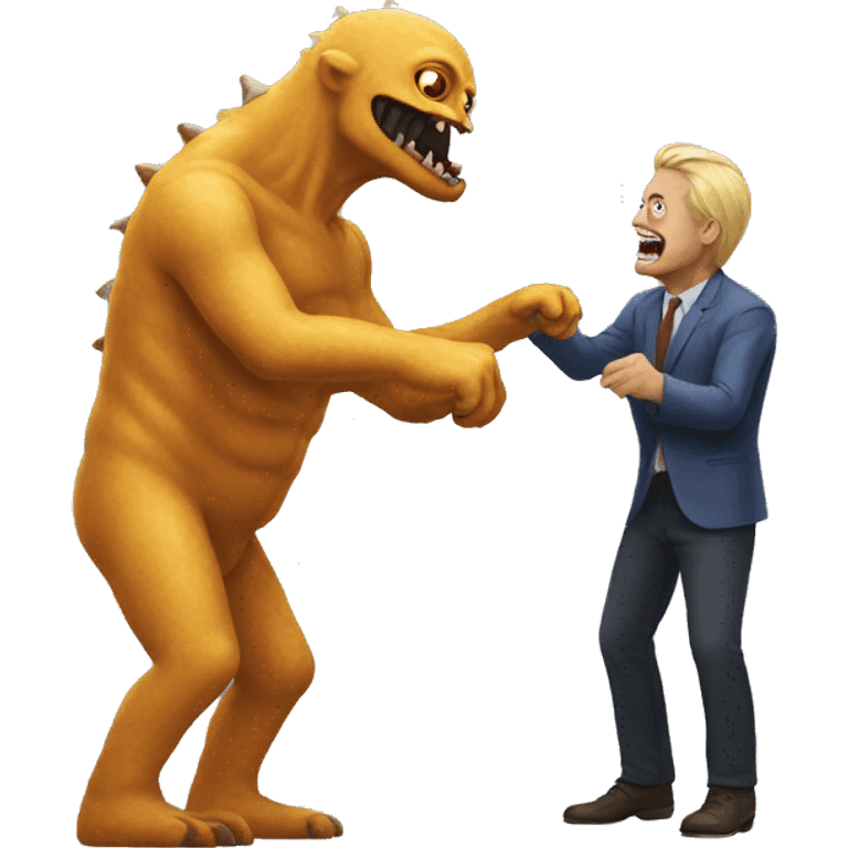 Monster catching a man emoji