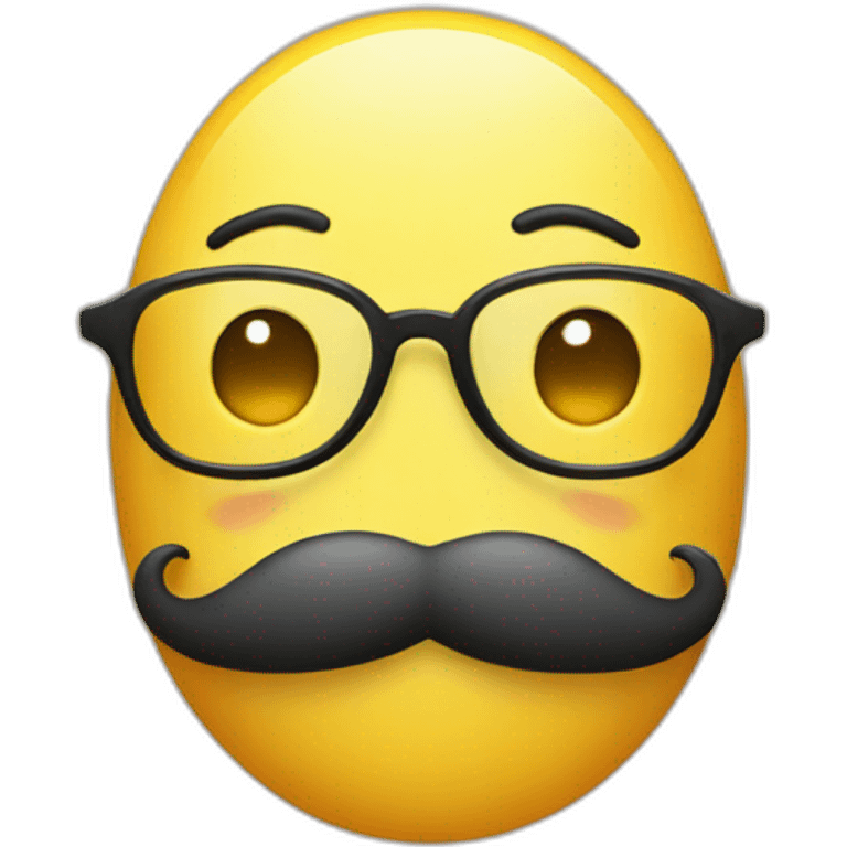 Smiley with moustache and specks emoji