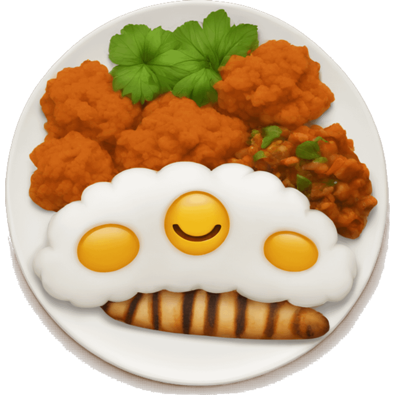 INDIAN FOOD ON A PLATE emoji