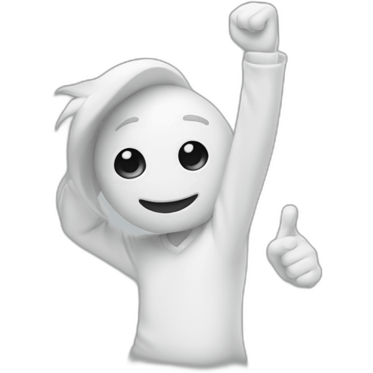 Un blanc qui dab emoji