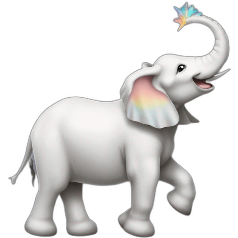 Licorne sur un éléphant emoji