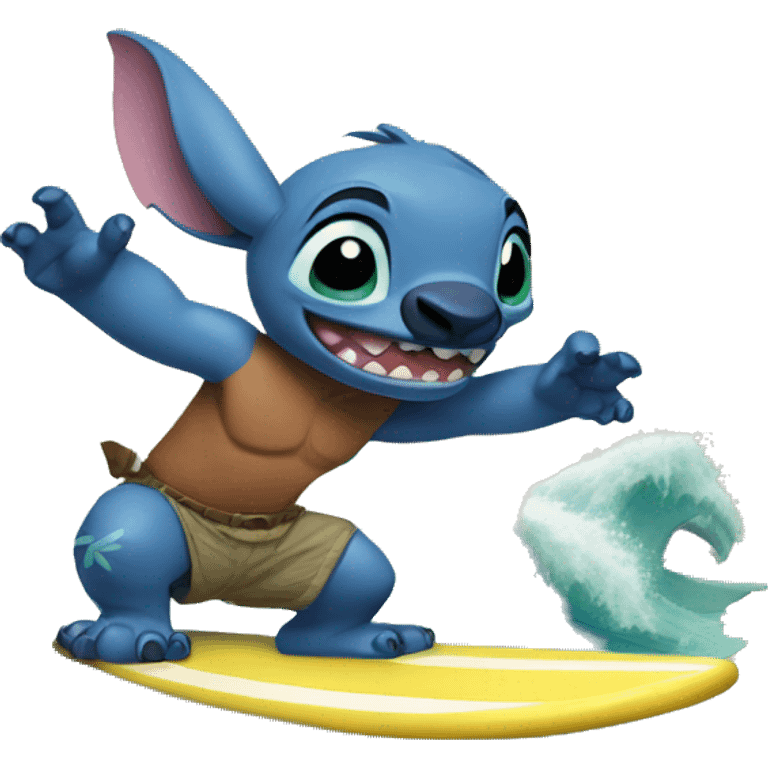 stitch qui surf emoji