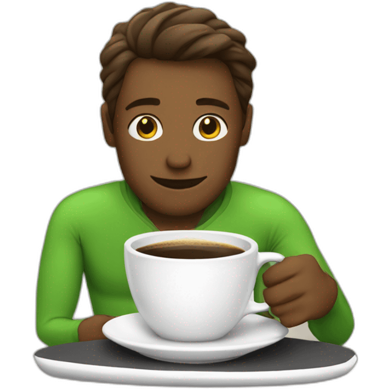 surfer drinking coffee emoji