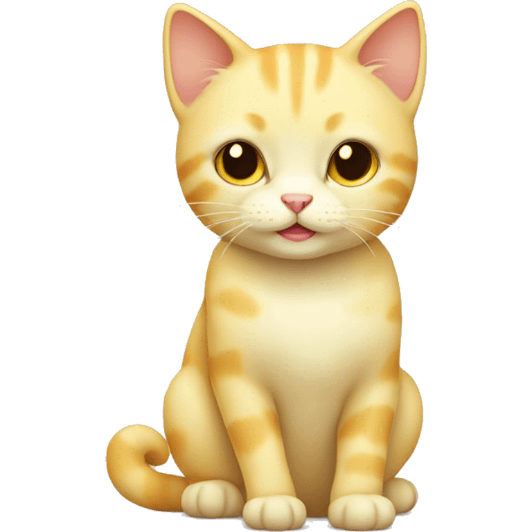 cute light yellow cat  emoji