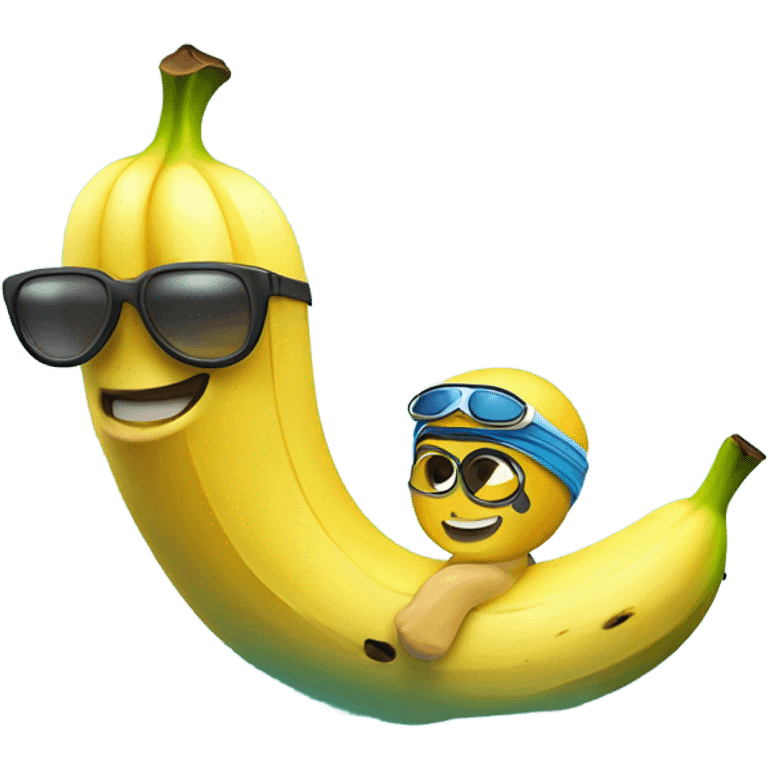 Banana swimming emoji