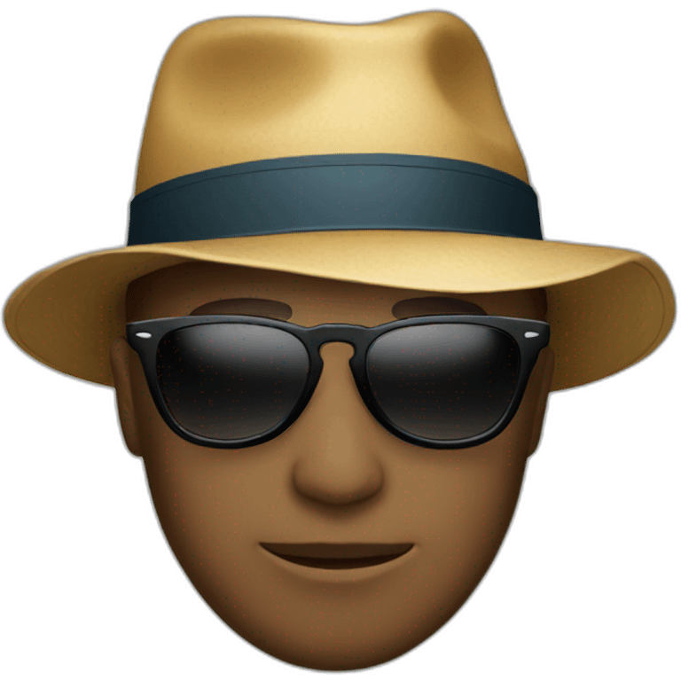 Sunglasses with hat emoji