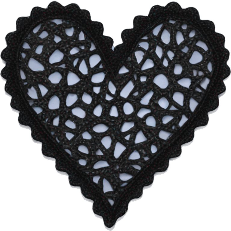 black lacy heart emoji