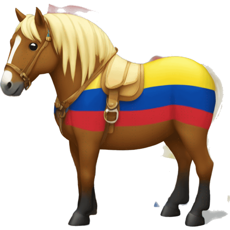 Caballo Del Color de la Bandera de colombia emoji