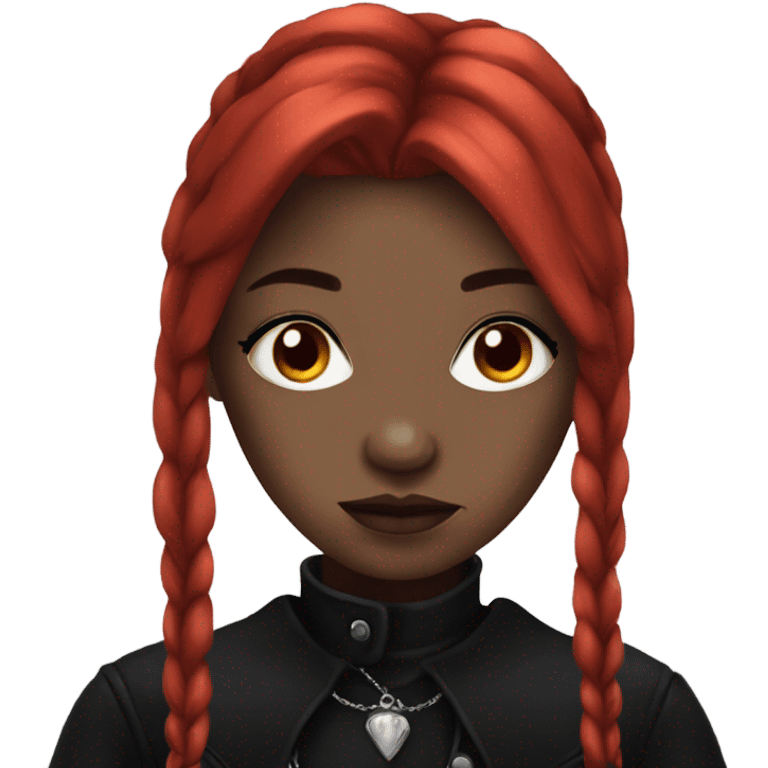 Goth girl with red hair emoji