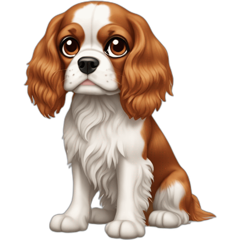 dog Cavalier King Charles Spaniel full height emoji