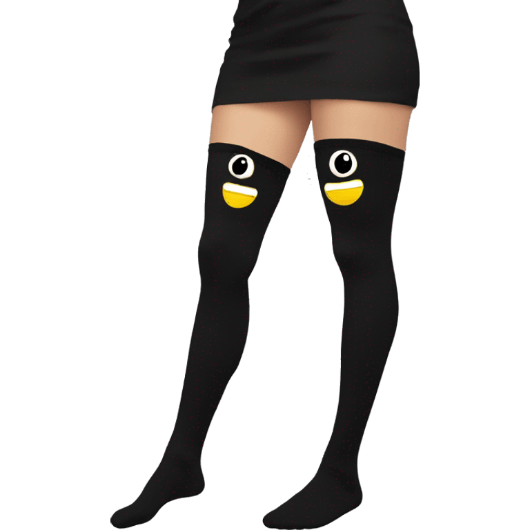 Black over knee socks emoji