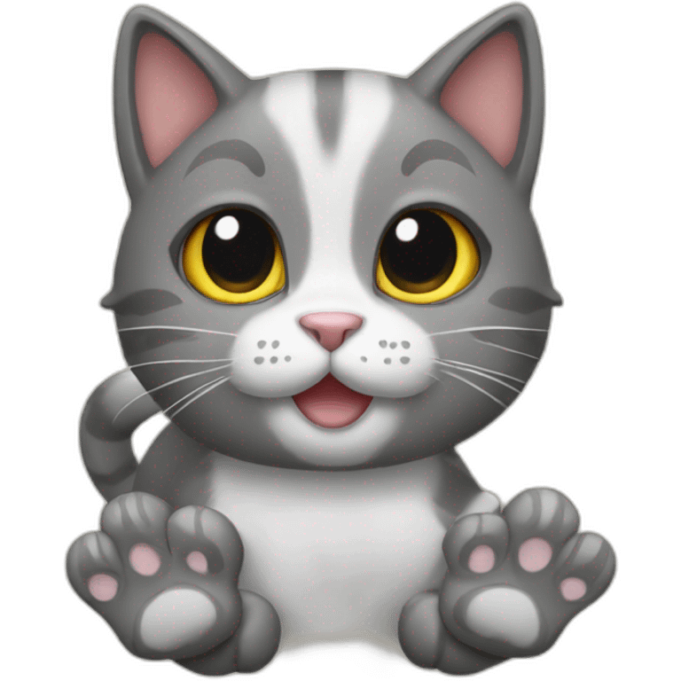 Cat with five paws emoji