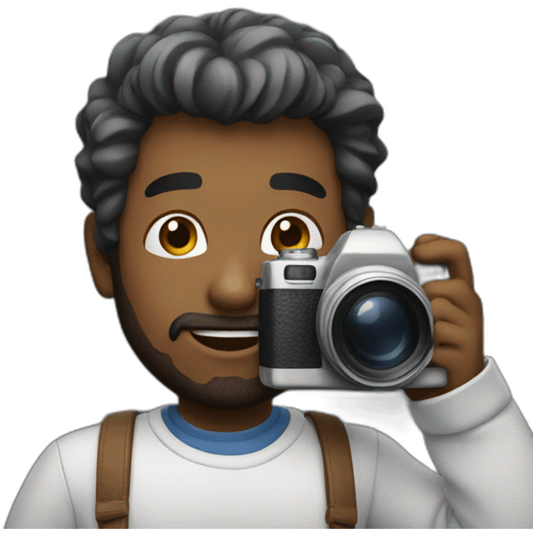 A man who taking photo emoji