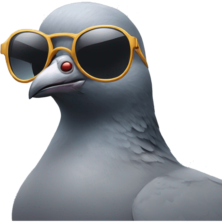 Pigeon with sunglasses  emoji