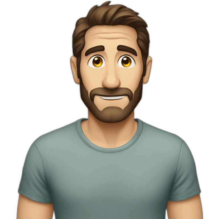 jake gyllenhaal cartoon wearing tee emoji