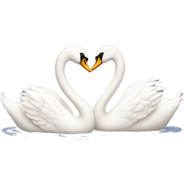 Swan couple love emoji