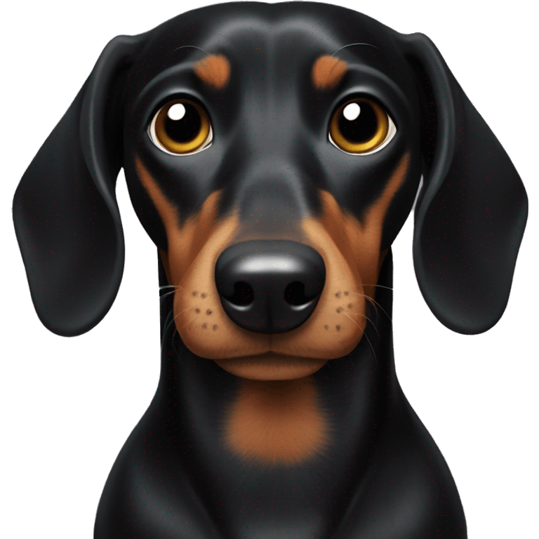 Black dachshund  emoji