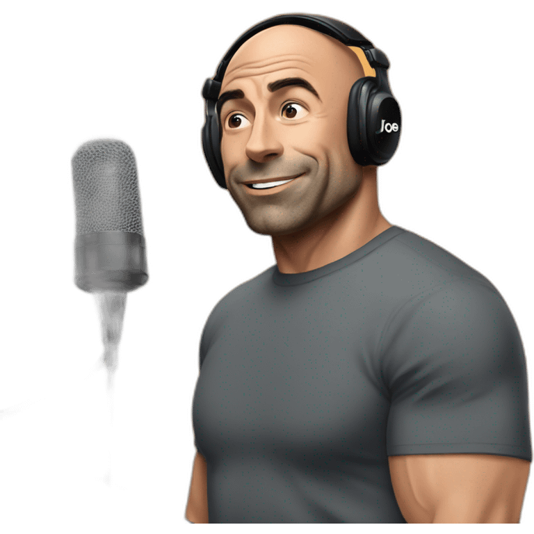 Joe Rogan podcast with a microphone emoji