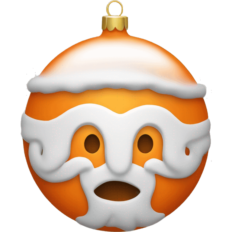 christmas decoration orange color emoji