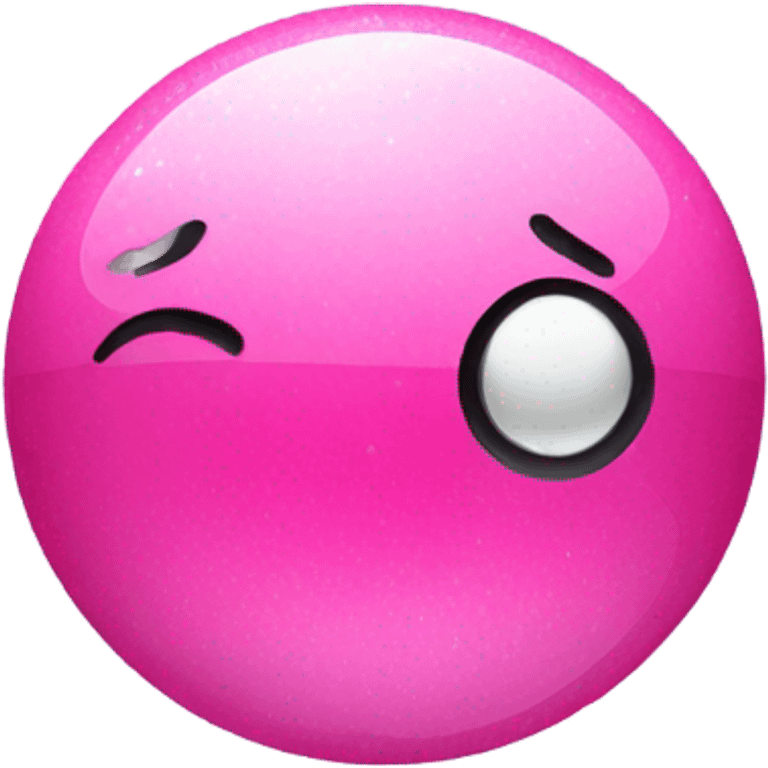 Pink pool ball with glitter  emoji