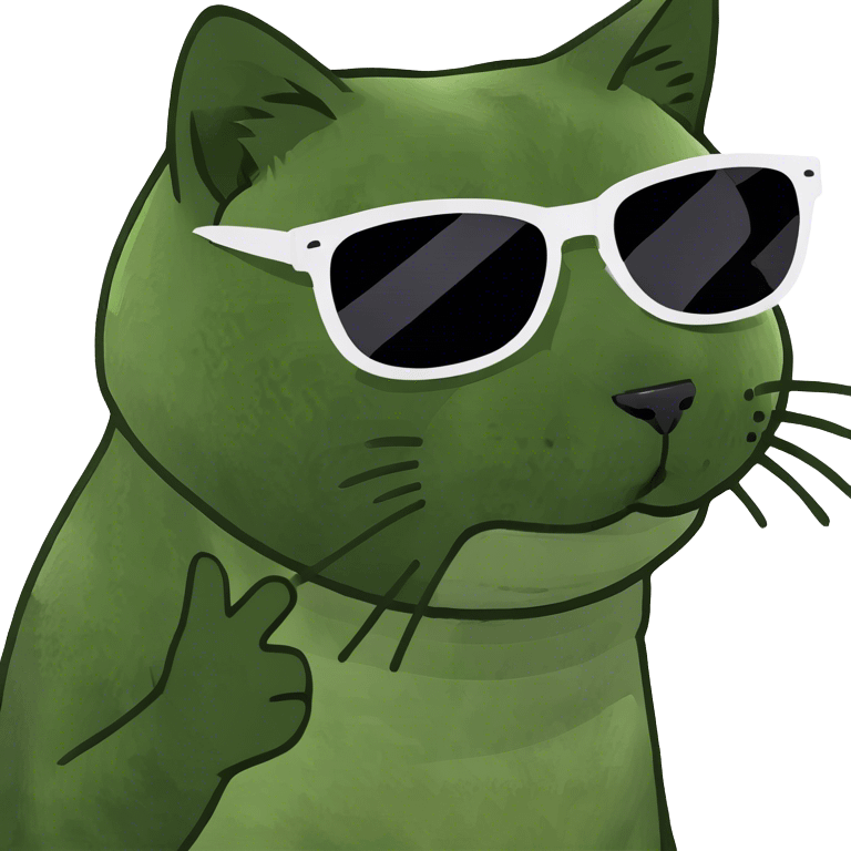 Cat with sunglasses emoji