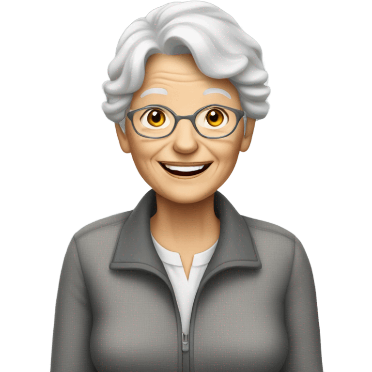 White grandma without glasses  emoji