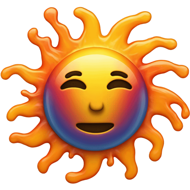 Sun melting down  emoji