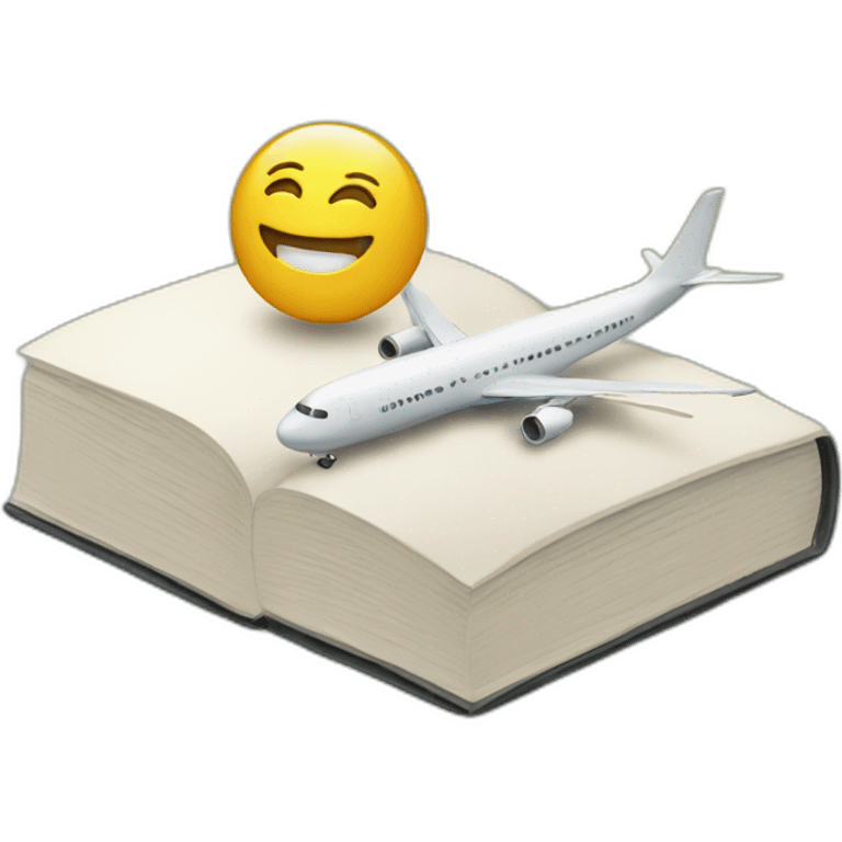 a book on a plane emoji