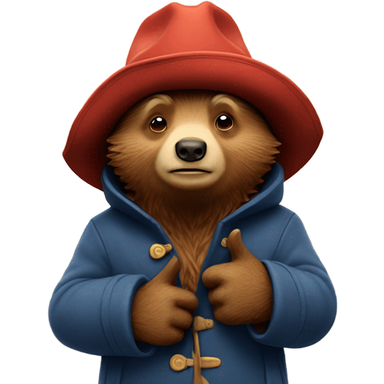 Paddington bear middle finger emoji