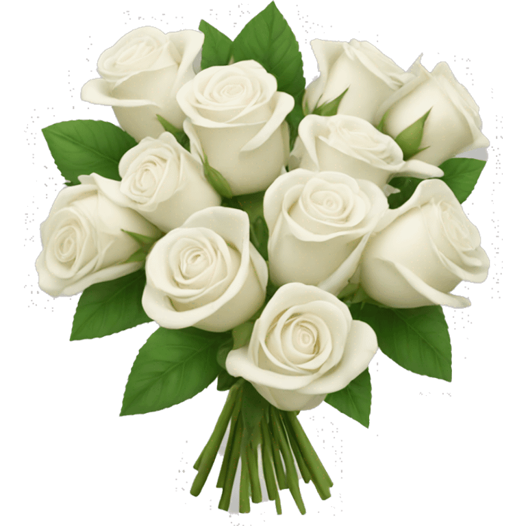 bouquet of white roses emoji