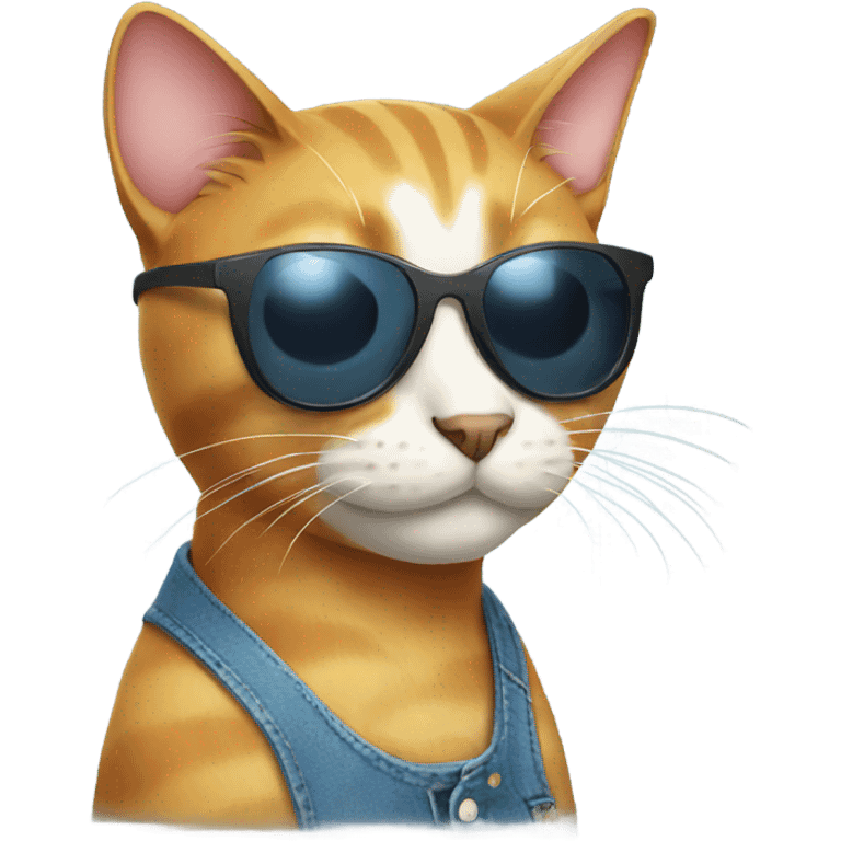 Cat with sunglasses emoji