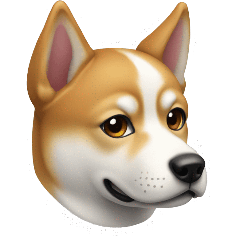 Shibu inu white emoji