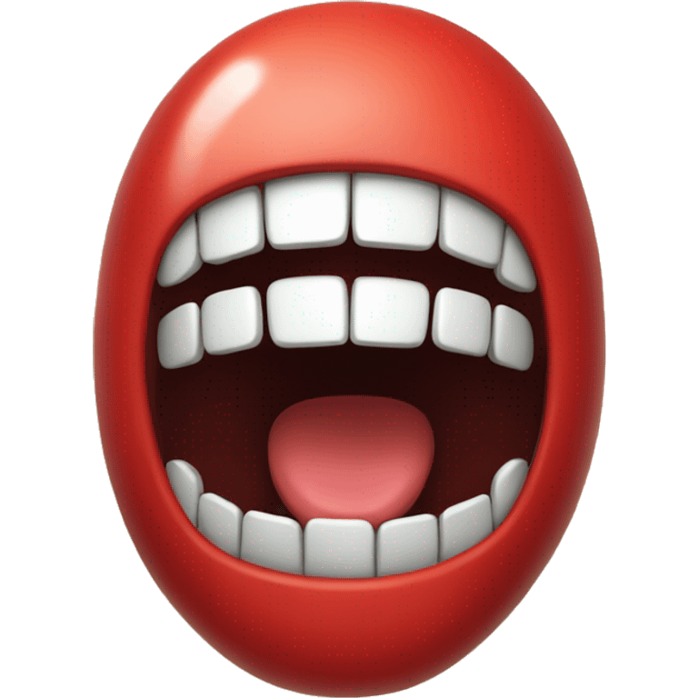 red emoji with very sharp teeth with mouth wide open emoji