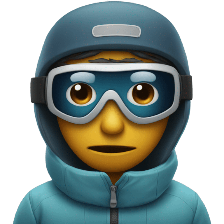 Cold emoji with ski goggles emoji