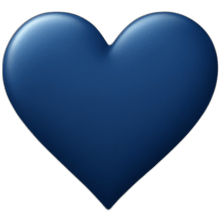 Navy blue heart emoji