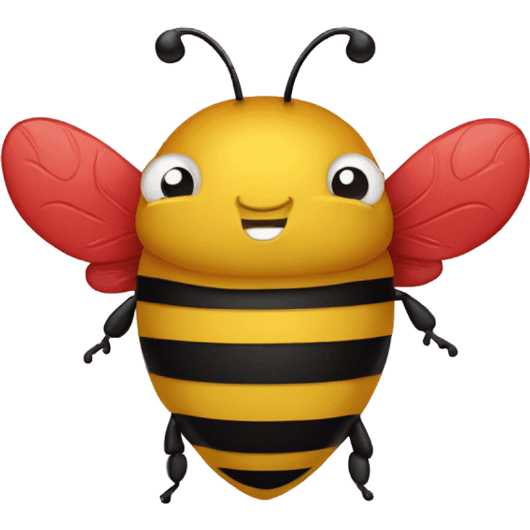 Bee on strawberry emoji