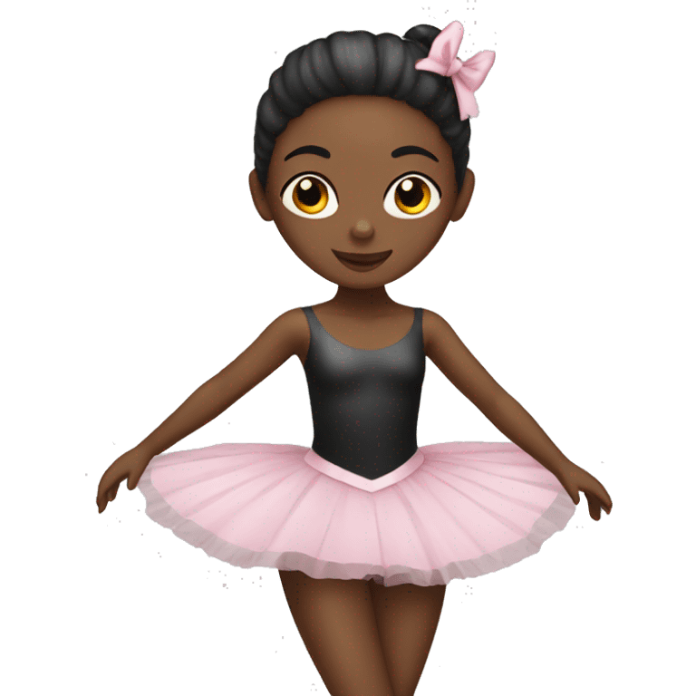 Black ballerina with bow  emoji