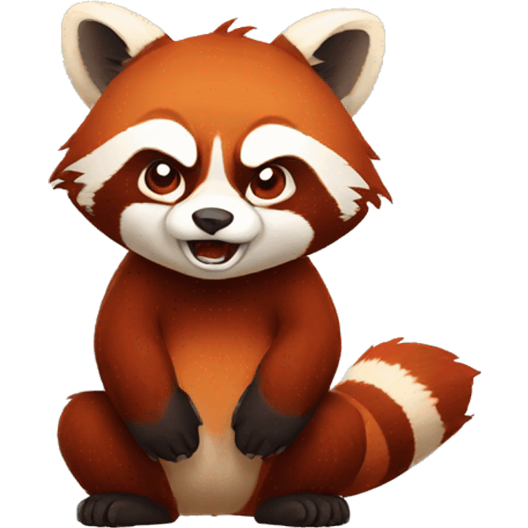 red panda full body angry emoji