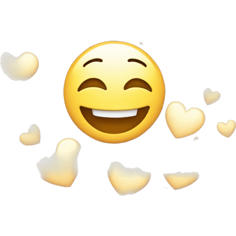 Happy face with hearts  emoji