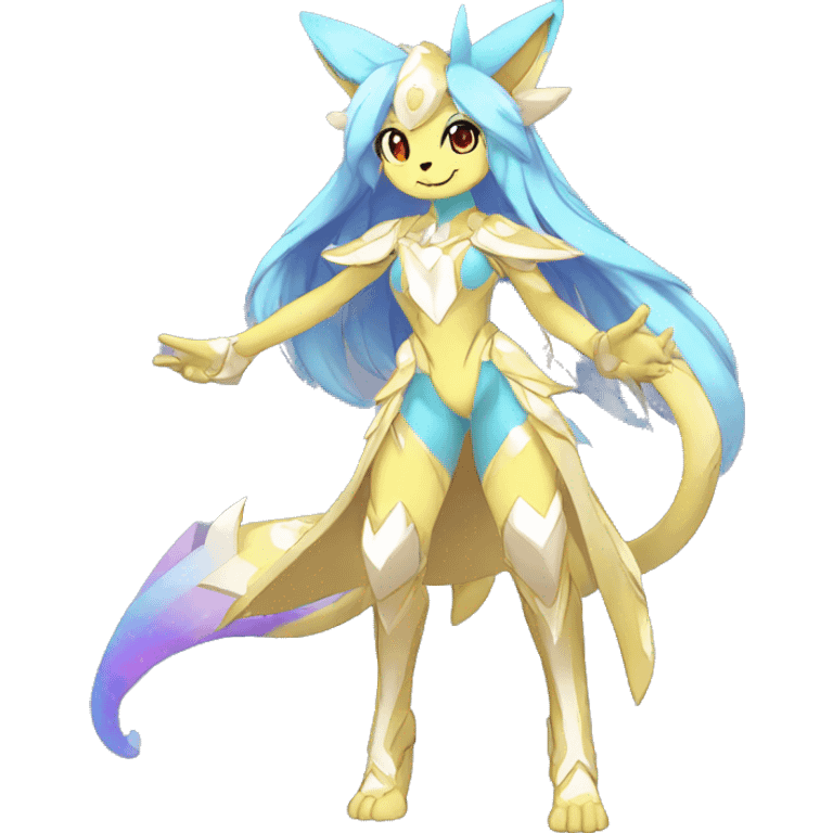 Anthro Sona Colorful Celestial Shiny Fakemon Full Body emoji