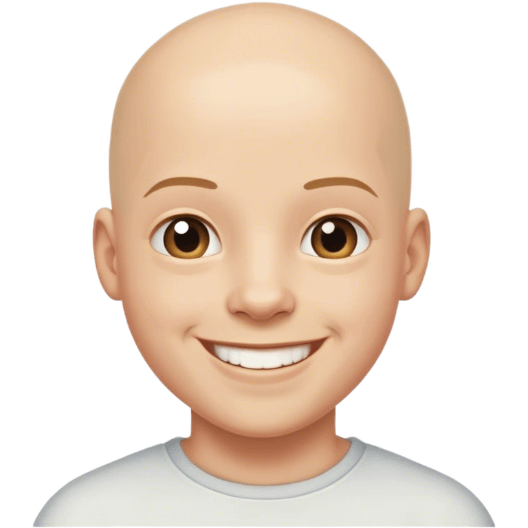 bald boy smiling portrait emoji